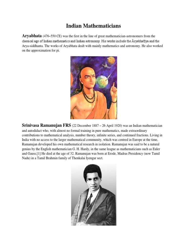 Indian Mathematicians: Aryabhata | PDF | Teaching Mathematics | Science