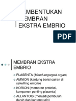 Pembentukan Membran Ekstra Embrio