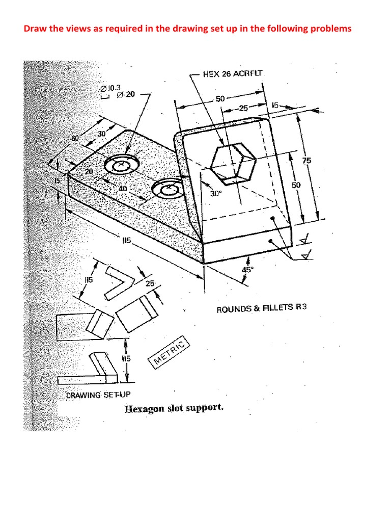 Drawing Views for Technical Problems | PDF