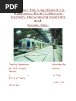 Summer Training Report On Automatic Fare Collection System