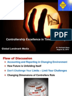 Controllership Excellence in Times of Change - GLM, August, 2013