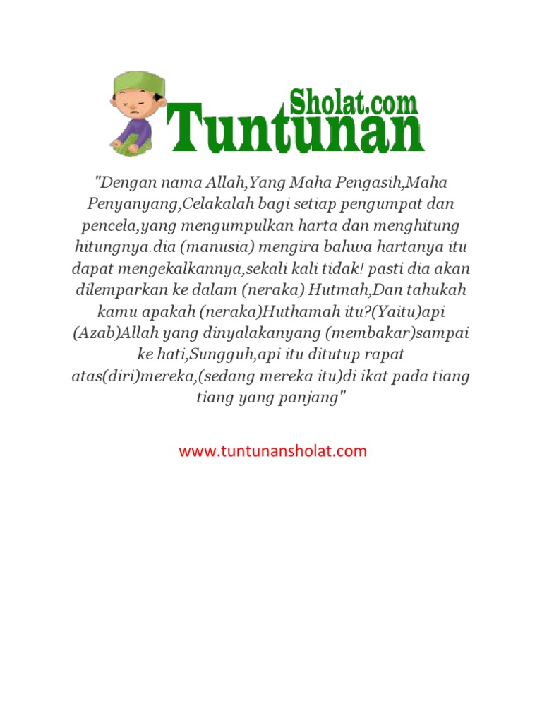 Arti Surat Al Humazah