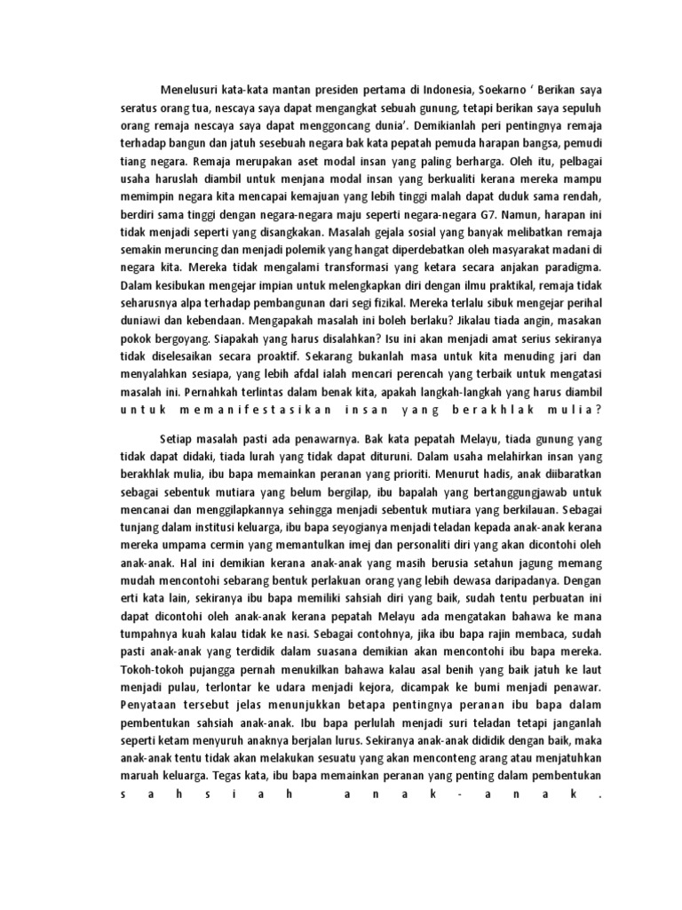 Pembentukan Sahsiah Anak Yang Baik  PDF