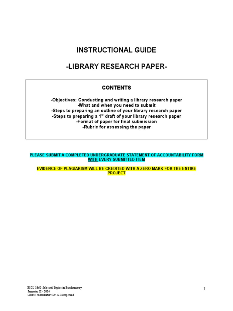 Instructional Guide 2014 | PDF | Citation | Abstract (Summary)