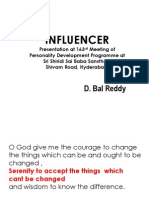 2014Jan26 - Influencer - Presentation by D. Bal Reddy