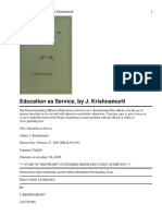 Education As Service, by J. Krishnamurti 1