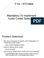 Ietf 84 - Rtcweb: Mandatory To Implement Audio Codec Selection