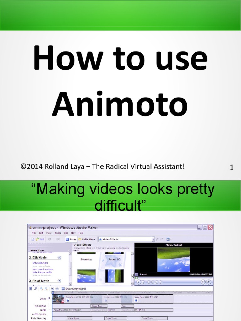 How To Use Animoto. | PDF | Software | Computing
