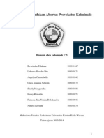 MAKALAH KELOMPOK - Pembuktian Tindakan Abortus Provokatus Kriminalis