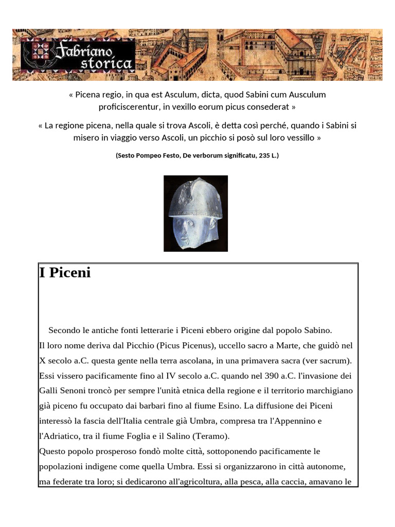 I Piceni | PDF