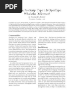Download TrueType PostScript Type 1 and OpenType Whats the Difference by act SN202365 doc pdf