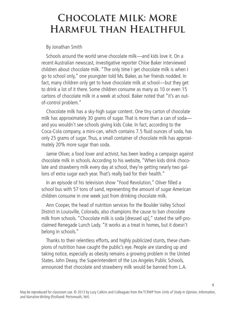 Chocharmful Pdf Soft Drink Milk