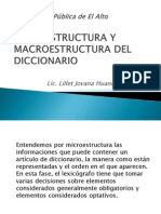 Macro y Microestructura Del Diccionario