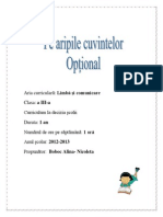 Pe Aripile Cuvintelor Optional