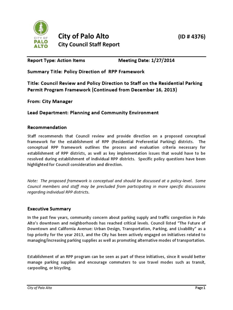 Palo Alto Permit Fees