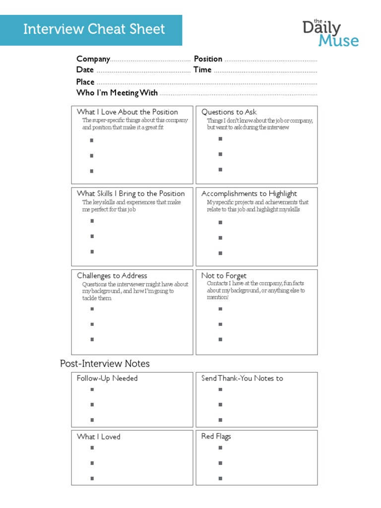 Interview Checklist | PDF | Career & Growth