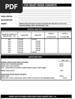 Build Up Rate Format - Concretor