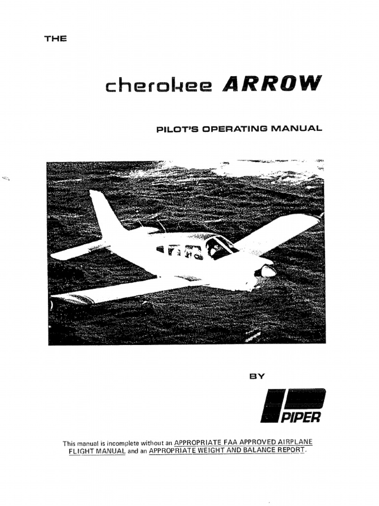 Piper Arrow II POH Flight Control Surfaces Flap (Aeronautics)