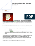 Como Determinar El Precio de Venta de Un Servicio