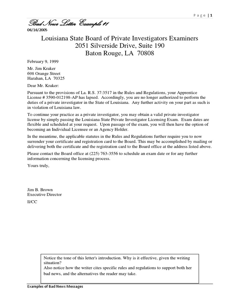 Negative message email example image