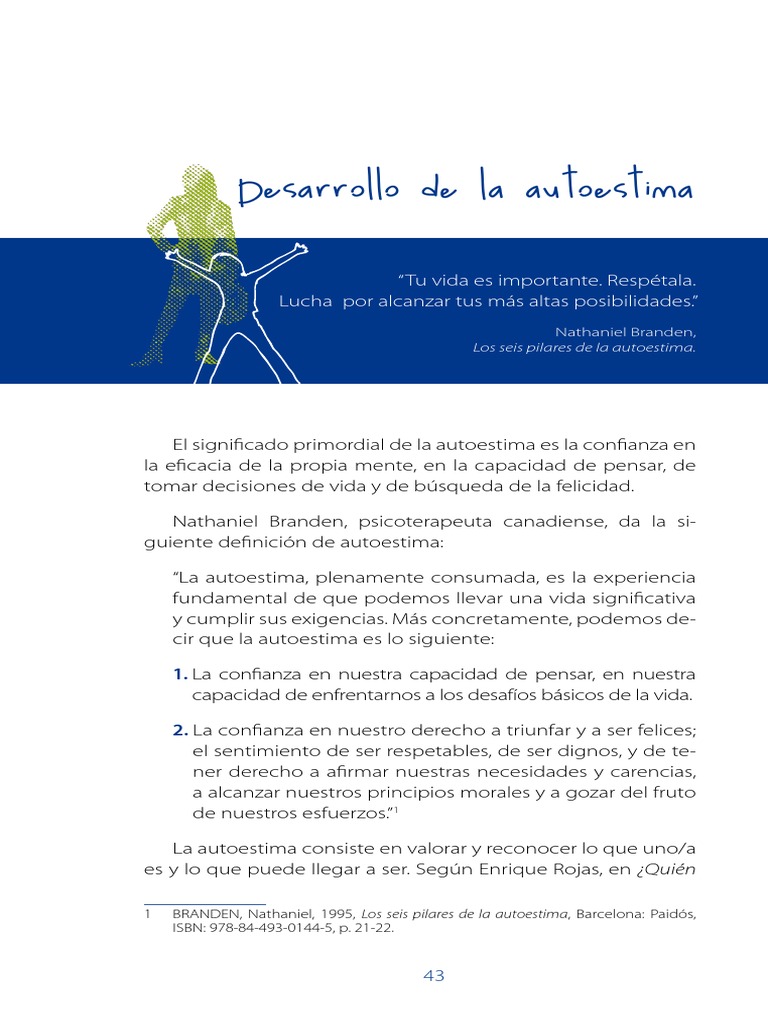 Claves para Desarrollar la Autoestima | PDF | Autoestima | Toma de ...
