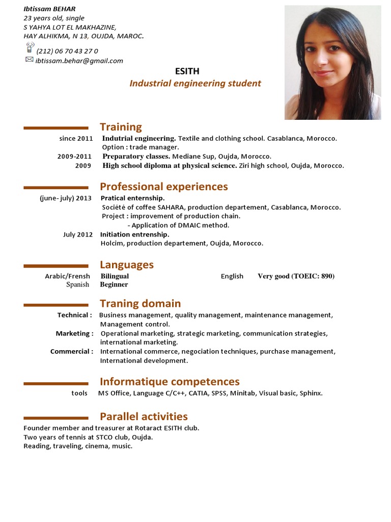 Ibtissam Behar English CV | PDF