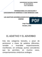 Adjetivos Adverbializados