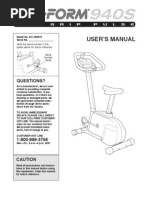 Pro-Form 940s - Owner's Manual