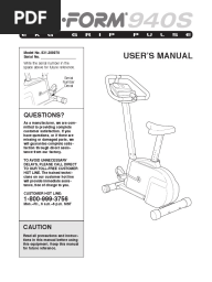 proform 940s stationary bike