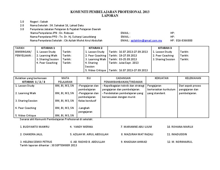 Borang Laporan Ringkas Plc