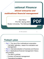 Multinational Finance: Multinational Enterprise and Multinational Financial Management