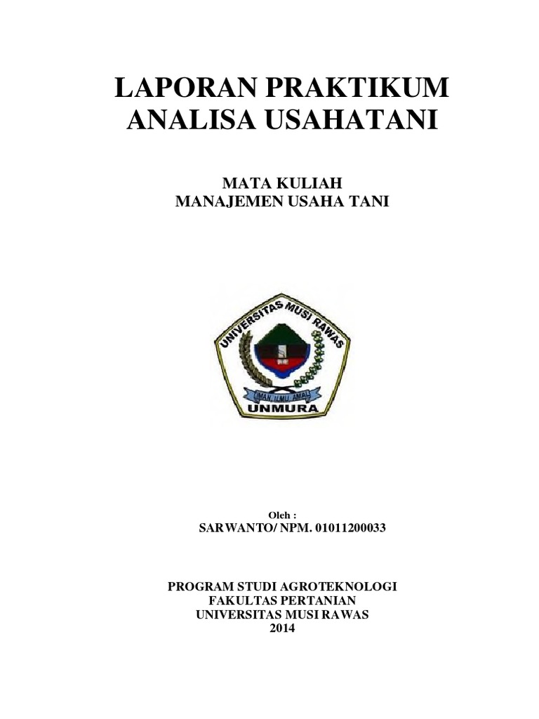 Analisa Usahatani Pembibitan Karet