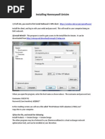 Installing Honneywell UniSim