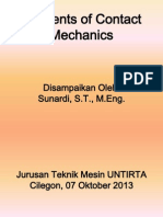 Elements of Contact Mechanics: Disampaikan Oleh: Sunardi, S.T., M.Eng