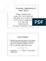 Game Theory Applications in Economics