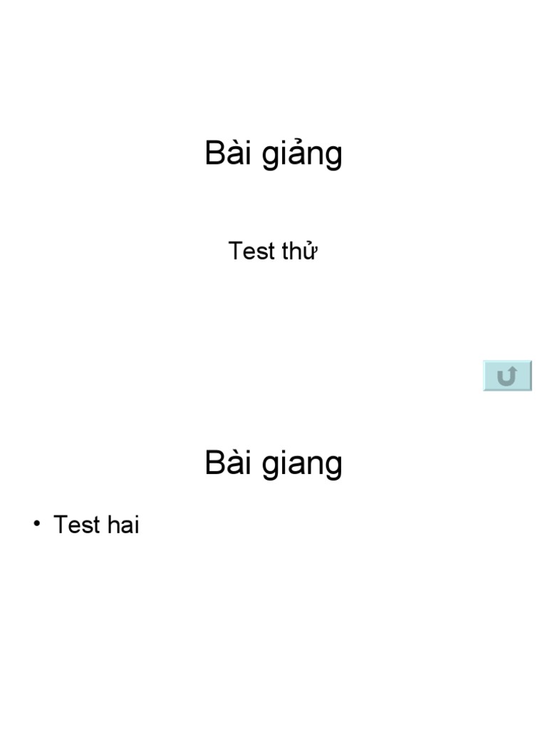 Bài giảng: Test thử | PDF