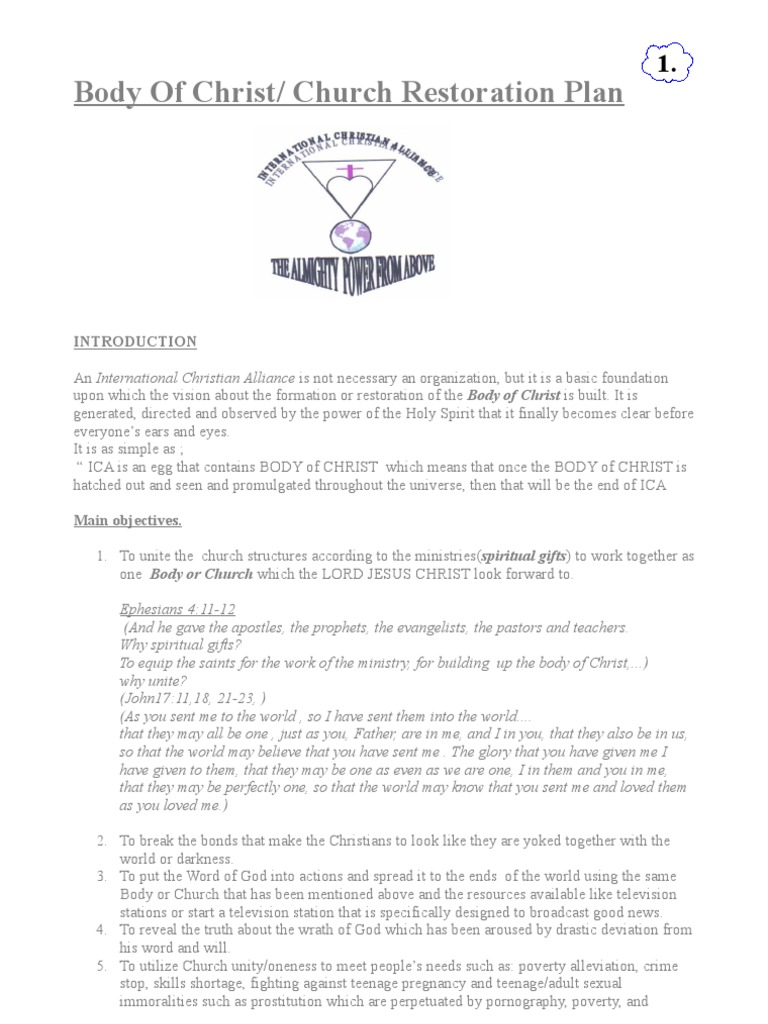 Body of Christ Restoration Strategy | PDF | Spiritual Gift | Evangelism