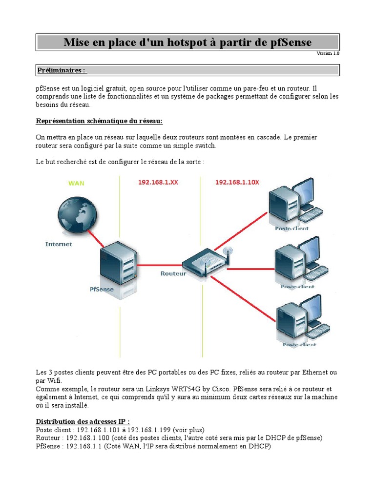 Configuration d'un Hotspot avec pfSense | PDF | Transmission des ...