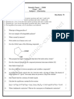 Sample Paper - 2008 Class - XII Subject - Chemistry Time: Three Hours Max - Marks: 70