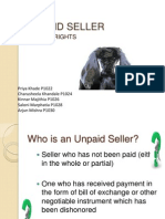 Unpaid Seller: and His Rights