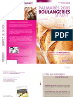 Palmares 2005 Boulangeries de Paris