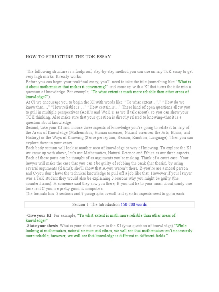 Tok essay word count 2014 image