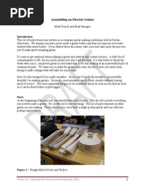 Assembling an Electric Guitar