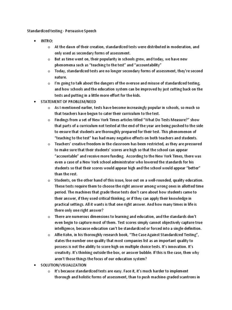Rethinking Standardized Testing in Education | PDF | Standardized Tests ...