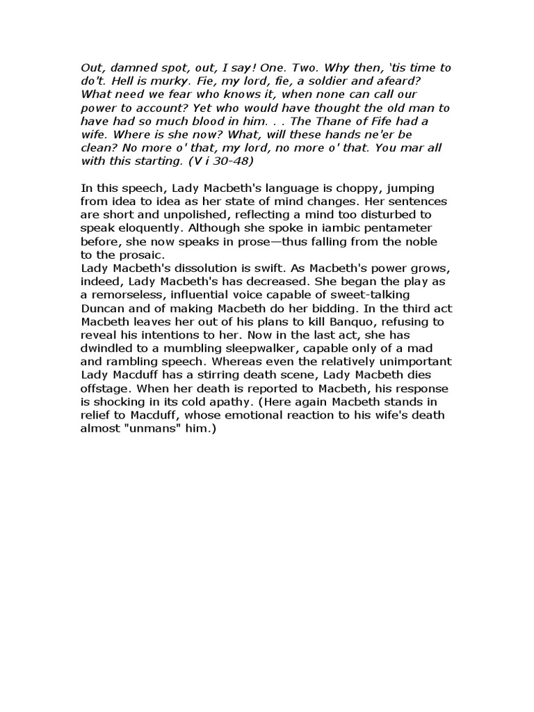 act 1 scene 5 lady macbeth quotes and analysis