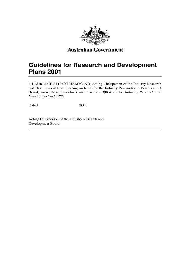 Guidelines RD Plans | PDF | Engineering Design Process | Research And ...