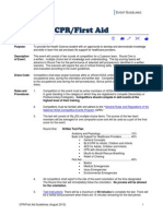 CPR/First Aid Event Guidelines