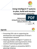  
Using Intelligent IT systems  to plan, build and monitor transportation networks  