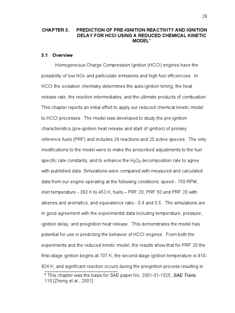 HCCI Engine Ignition Delay Modeling | PDF | Combustion | Chemical ...