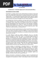 Download Ecofeminism A Feminist Approach to Environmental Ethics by Mohammad Kaosar Ahmed SN202518995 doc pdf